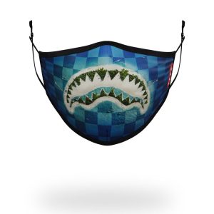 ADULT SHARK ISLAND FORM FITTING FACE MASK